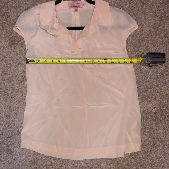 TED BAKER Peach 'Maddi' 100% Silk Blouse Ted's Size 2 / US Small - Picture 3 of 13